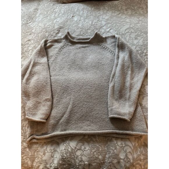 Mexicali Blues Alpaca Sweater, size L, oatmeal color. Made in Peru. - Picture 2 of 4